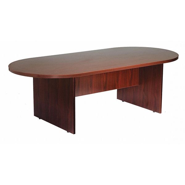 Boss Race Track Conference Table, 35" D X 71" W X 29-1/2" H, Mahogany, Wood N135-M
