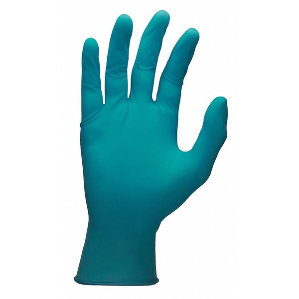 Condor Disposable Gloves, 5 mil Palm, Nitrile, Powder-Free, M, 100 PK, Teal 423P37