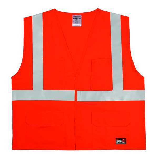 Kishigo High Visibility Vest, Orange/Red, S/M GF184-S-M