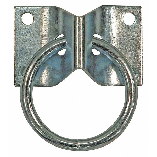 Buyers Products Surface Mounted Rope Ring With 2-Hole Integral Mounting Bracket Zinc Plated B33