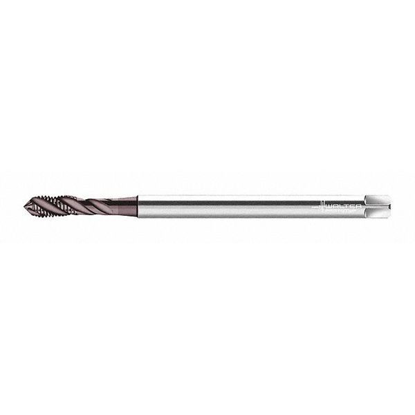Walter Spiral Flute Tap, M5-0.80, Plug, Metric Coarse, 3 Flutes, Uncoated P205183-M5