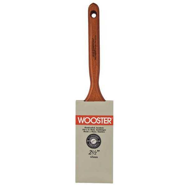 Wooster 2-1/2" Flat Sash Paint Brush, Nylon/Polyester Bristle, Wood Handle J4102-2 1/2