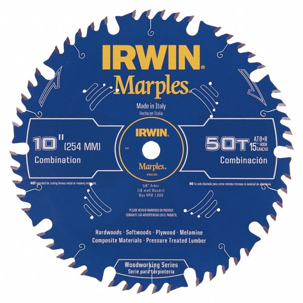 Irwin 10", 50-Teeth Laser Cut Circular Saw Blade, PK3 1807368