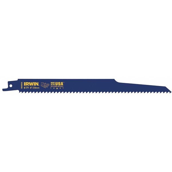 Irwin 9" L x 6 TPI Wood Cutting Bi-metal Recip Saw Blade, 9in, 6Tpi, 5 PK 372956