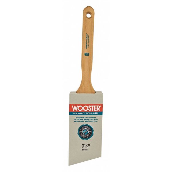 Wooster 2-1/2" Angle Sash Paint Brush, Nylon Bristle, Wood Handle 4153-2 1/2