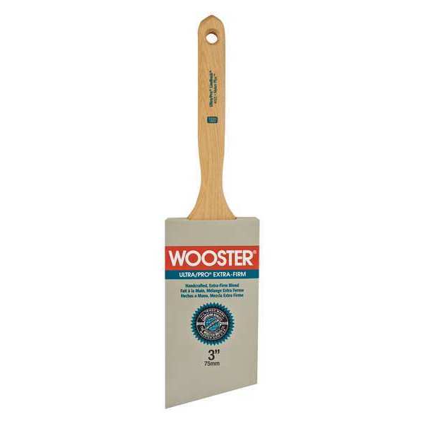 Wooster 3" Angle Sash Paint Brush, Nylon Bristle, Wood Handle 4153-3