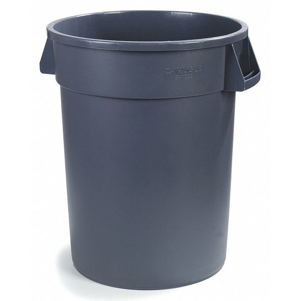 Carlisle Foodservice 55 gal. Round Trash Can, Gray, HDPE 34105523