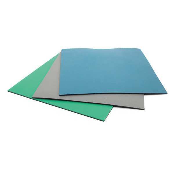 Botron Co ESD 2Layer Rubber Mat 3ftx2ftx0.06in Blu B6123