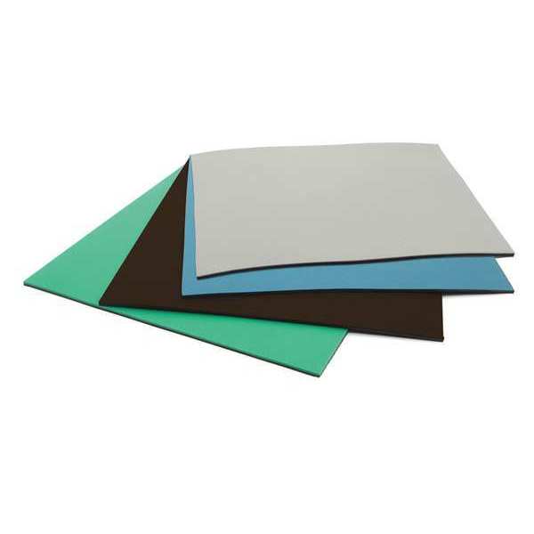 Botron Co ESD 3 Layer Rubber Mat 4ftx2ftx0.12in B3624