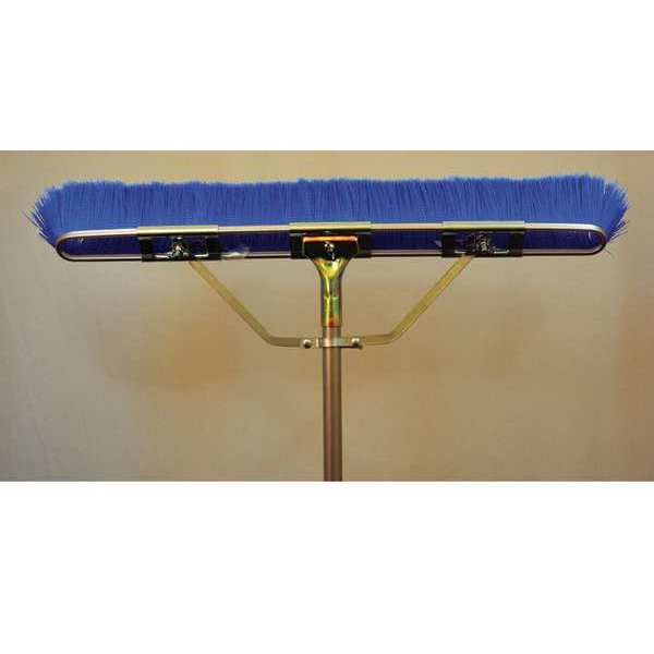 Bruske Products 29" Blue flagged floor brush, brace, 60" bolt-on steel handle 2136-CS-X