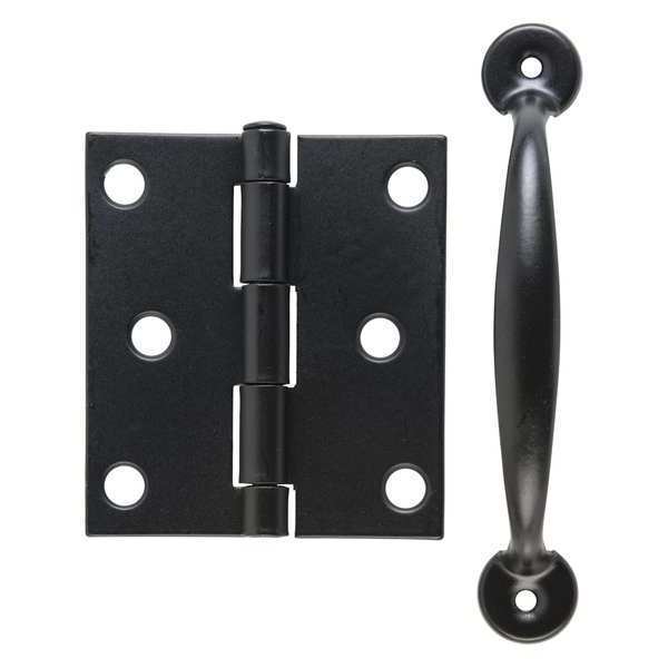 Wright Products Hardware Set for Wooden Doors, Black VS10BL