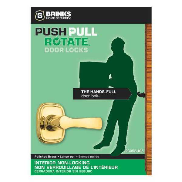 Brinks Home Security Alwood Passage, Polished Brass, Doorlock 23052-105