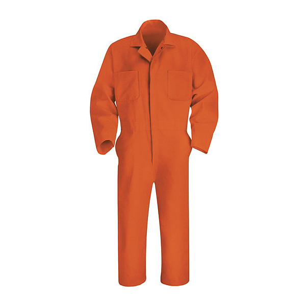 Red Kap Mns Ls Orange Action Back Coverall CT10OR LN 42