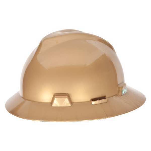 Msa Safety Full Brim Hard Hat, Brown 814053