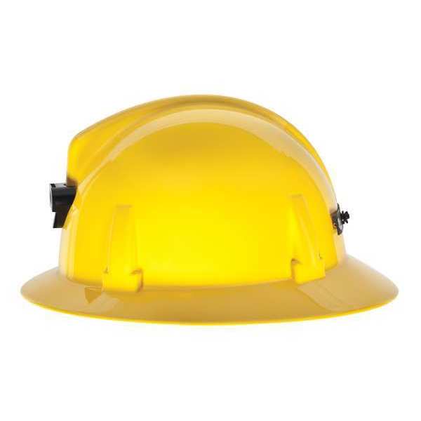 Msa Safety Full Brim Hard Hat, Type 1, Class E, Ratchet (4-Point), Yellow  448900