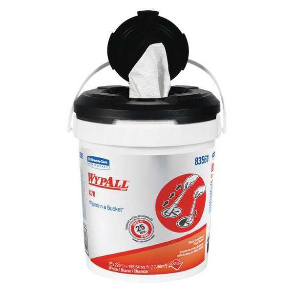 Kimberly-Clark Professional Wipers In a Bucket, PK220, Tan, Refill 83561