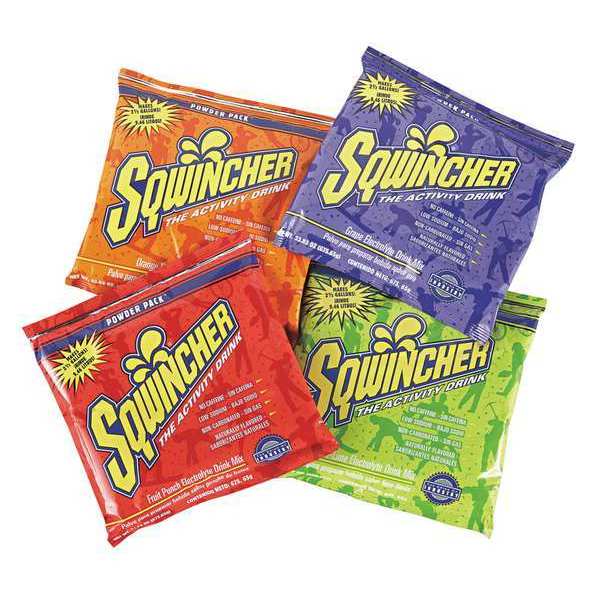 Sqwincher Electrolyte Drink Mix, 23.83 oz., Mix Powder, Assorted Flavors, 32 PK 690-016044-AS