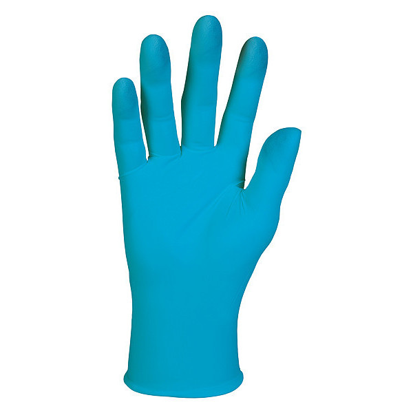 Kimberly-Clark KleenGuard G10, G10 Gloves, 6 mil Palm, Nitrile, Powder-Free, L, 100 PK, Blue 57373