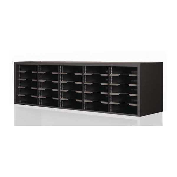 Mailroom Utility Sorter w/ Adjustable Shelves, 60W x 14D x 16H UTSA60/BK