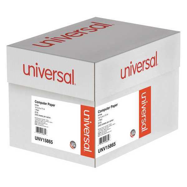 Universal Computer Paper, 20lb, 14-7/8x11, PK2400 UNV15865
