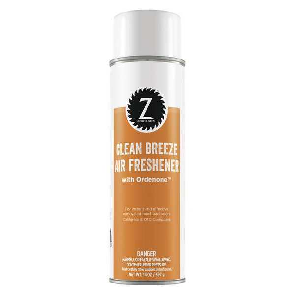 Zoro Air Freshener, Clean Breeze Scent, 14 oz. G4151430