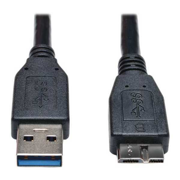 Tripp Lite USB 3.0 Cable, SuperSpeed, A, Micro-B, 3ft U326-003-BK