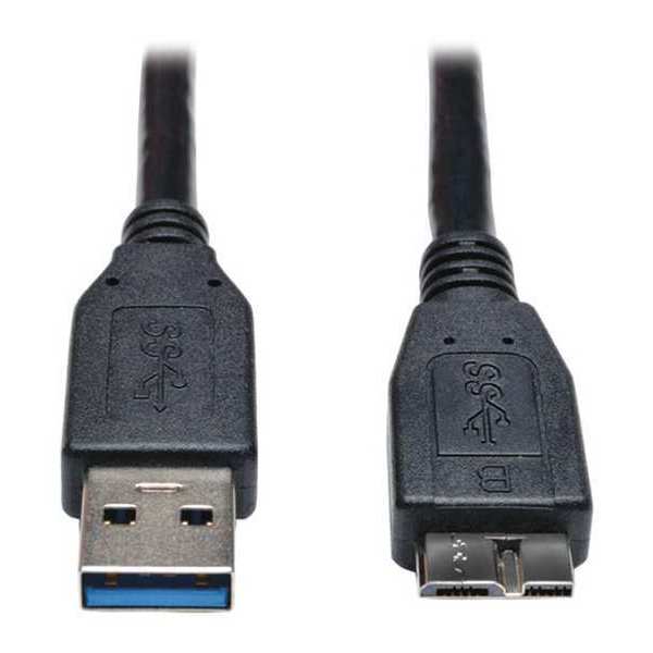 Tripp Lite USB 3.0 Cable, SuperSpeed, A, Micro-B, 6ft U326-006-BK
