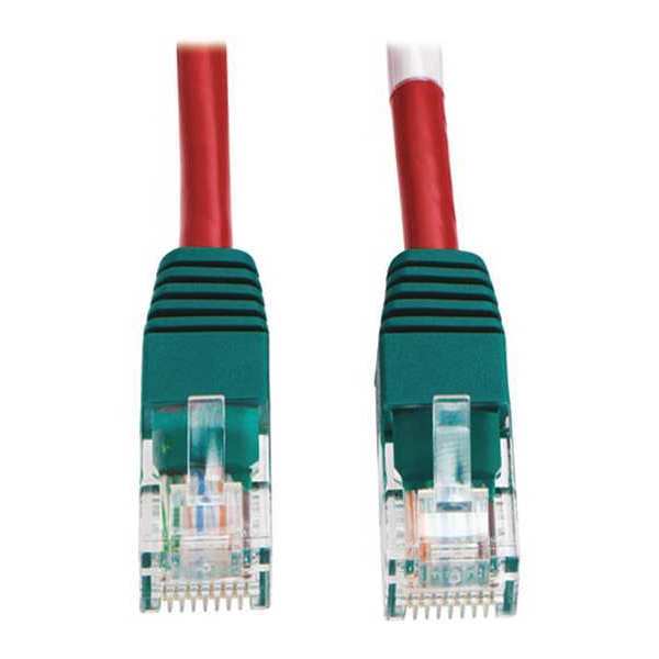 Tripp Lite Cat5e Cable, Molded, Cross-over, Red, 10ft N010-010-RD