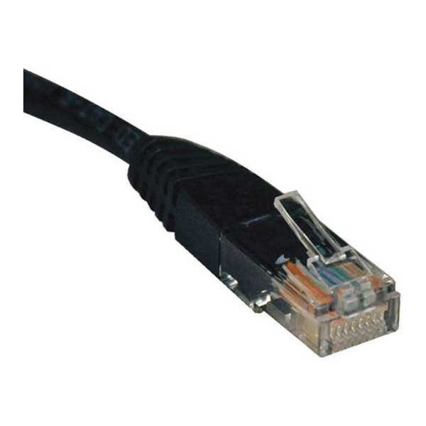 Tripp Lite Cat5e Cable, Molded, RJ45 M/M, Black, 1ft N002-001-BK