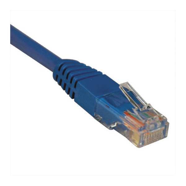 Tripp Lite Cat5e Cable, Molded, RJ45 M/M, Blue, 6ft N002-006-BL