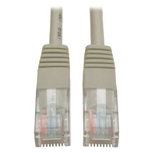 Tripp Lite Cat5e Cable, Molded, RJ45 M/M, Gray, 1ft N002-001-GY