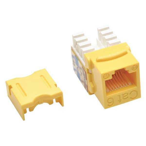 Tripp Lite Keystone Jack, Cat6/Cat5e, 110, Yellow N238-001-YW