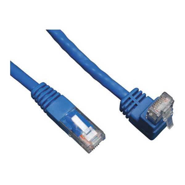 Tripp Lite Cat6 Cable, Right Angle, RJ45, Blue, 10ft N204-010-BL-UP