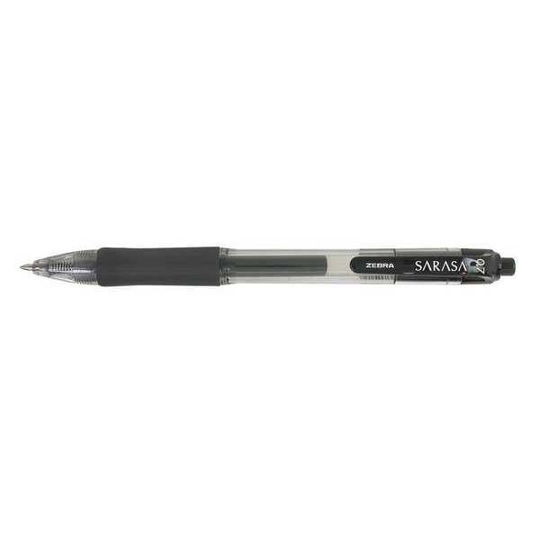 Zebra Pen Sarasa Gel Pen, Black, Medium, PK12 46810