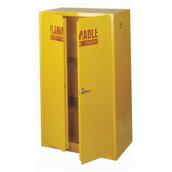Sandusky Lee Flammable Safety Cabinet, 60 gal., Yellow SC600F
