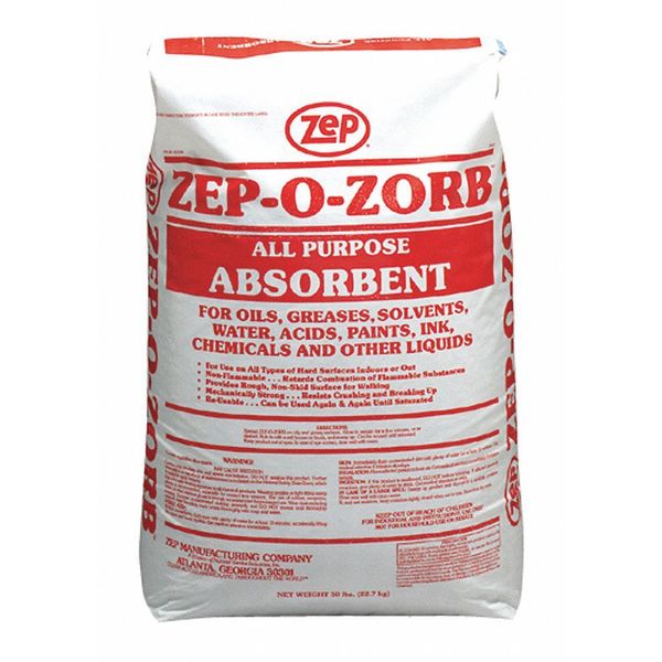 Zep Absorbent, All-Purpose, Anti-Slip Agent, 50 Lb, Light, Gray-Bn 230035