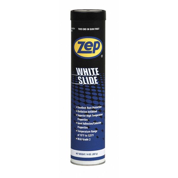 Zep White Slide, Food Grde Grease, 14 Oz., PK10 301401