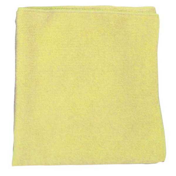 Zoro Microfiber Cloth Wipe 16" x 16", Yellow G4151239