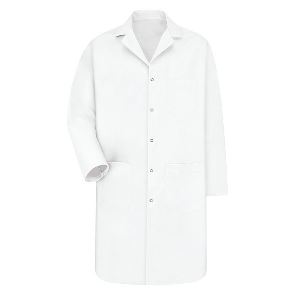 Red Kap Mens White Lab Coat W/ Grippers KP18WH RG 4XL