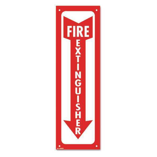 Cosco Sign, Fire Extinguisher, White, 13" Height, 4" Width 098063