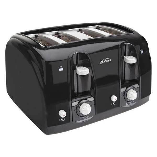 Sunbeam 9-1/2" 4-Slot Black Toaster 003911-100-000