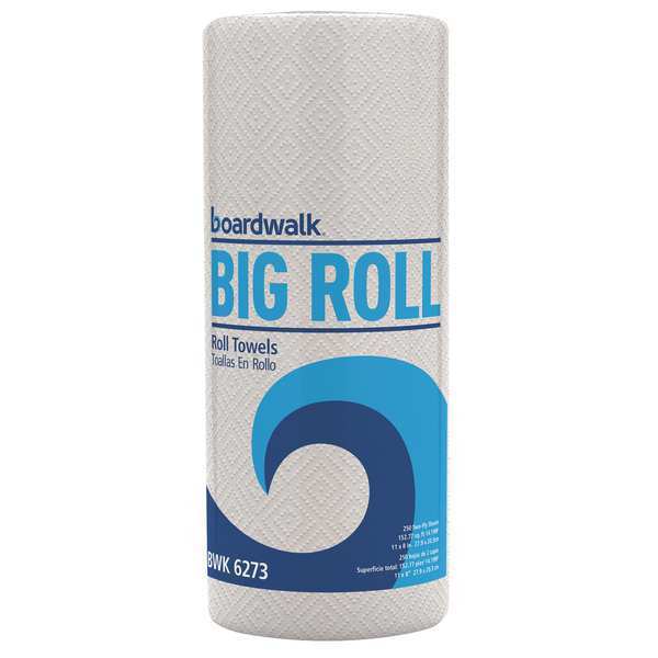 Boardwalk Perforated Roll Household Perforated Paper Towel Rolls, 2 Ply, 250 Sheets, White, 12 PK BWK 6273