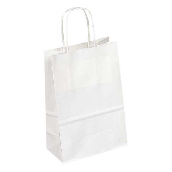 Tulsack Shopping Bag with Handles 5.5" x 3.25" x 8.375" White, Pk250 S03WK