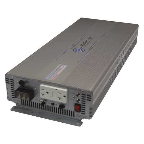 Aims Power Power Inverter, Pure Sine Wave, 6,000 W Peak, 3,000 W Continuous, 2 Outlets PWRIG300024120S