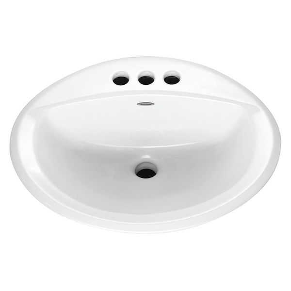 American Standard Countertop Sink, 4" Center, Less Overflow 0476928.020