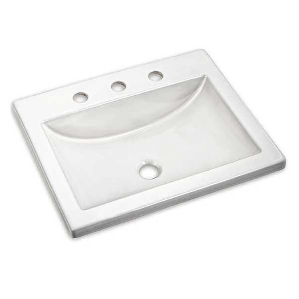 American Standard Studio Drop-In Sink, 8" Center Hole, White 0643008.020
