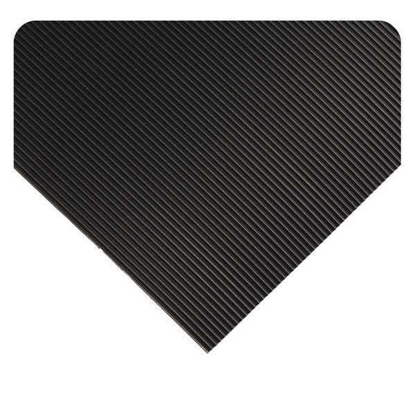 Wearwell Corrugated Switchboard Matting, Black, 702.14X4X55BK ft. ft. Surface | 55 Corrugated Pattern PVC, W, x Zoro L 4