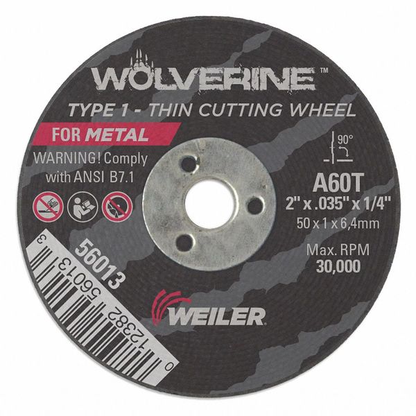 Weiler CW, 2" x 0.035" x 1/4", A60TWB 56013