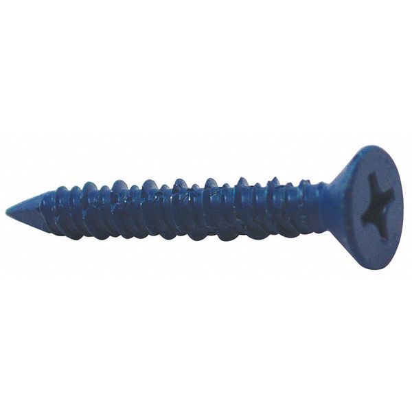 Mkt Fastening Conset Concrete Screw, 1/4" Dia., Flat, 4 in L, Steel 100 PK P4400