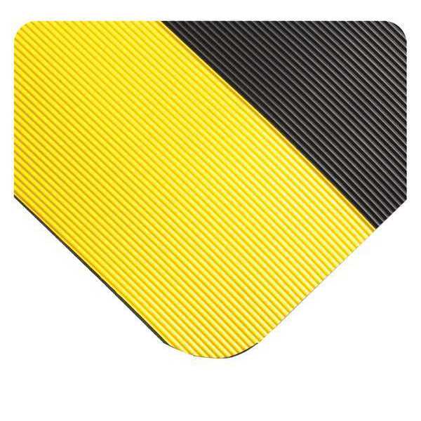 Wearwell Diamond-Plate SpongeCote Ultrasoft Mat 15/16 Thick 2' x 3' Black